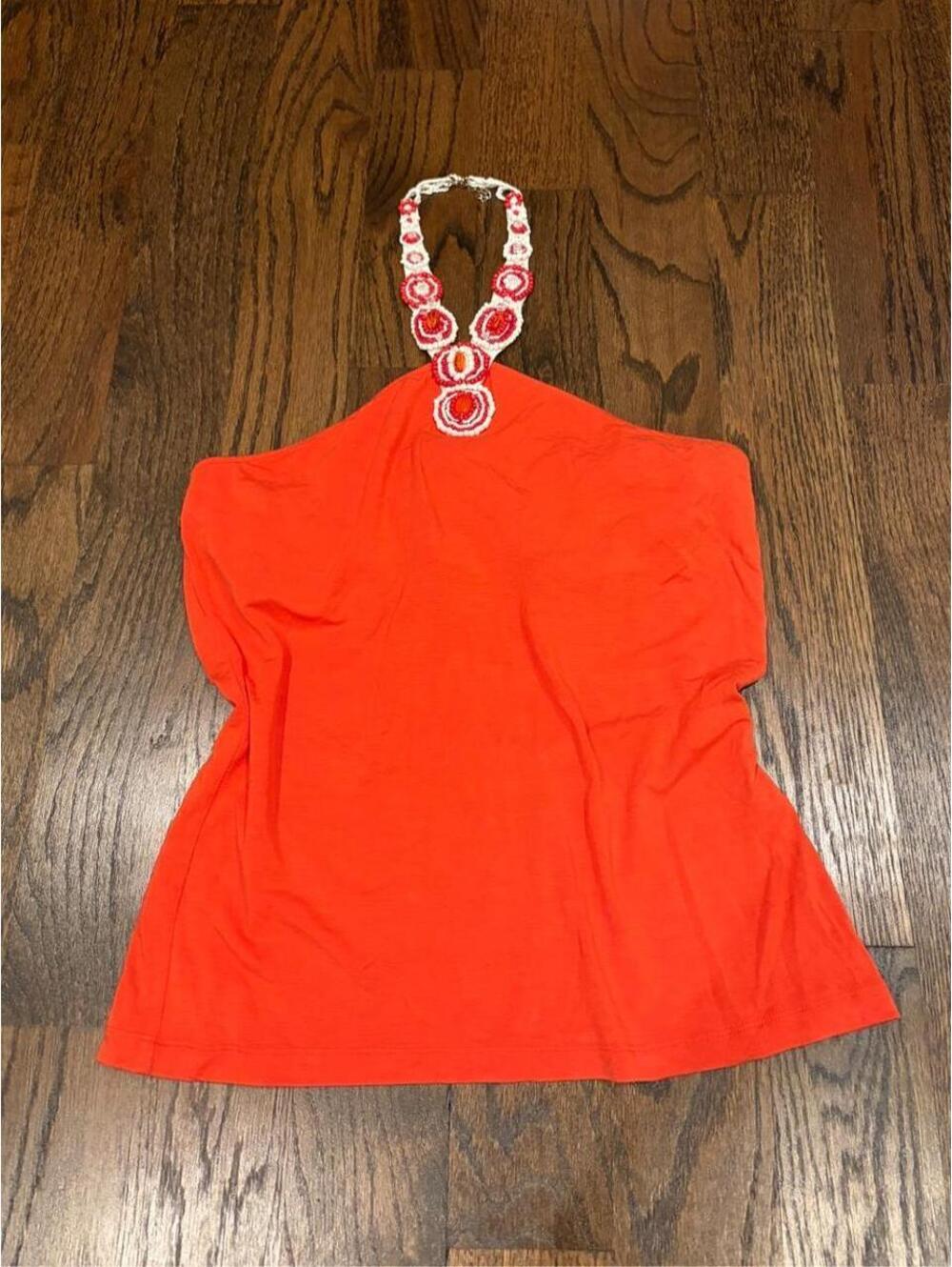 Y2K beaded halter top